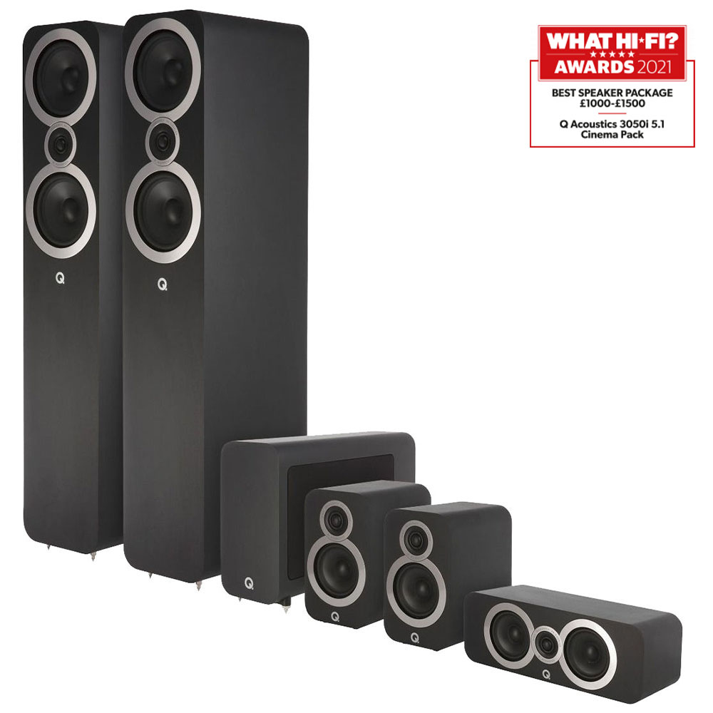 Q ACOUSTICS 3050i 5.1 Carbon Black Ev Sineması Hoparlör Seti